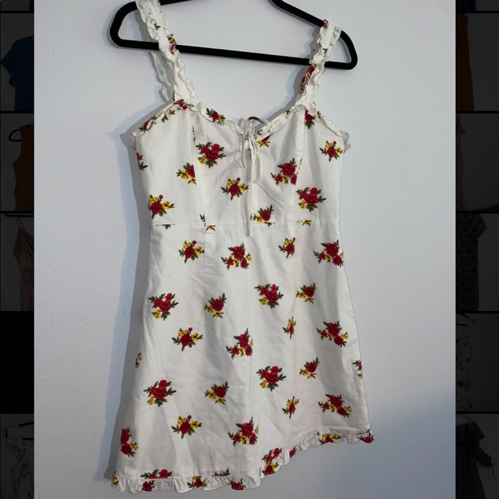 Floral White Dress